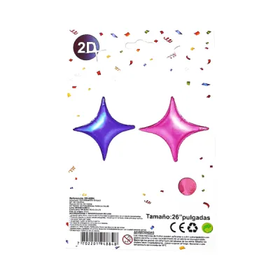 GLOBO ESTRELLA ROJO 26"(PQTX25)