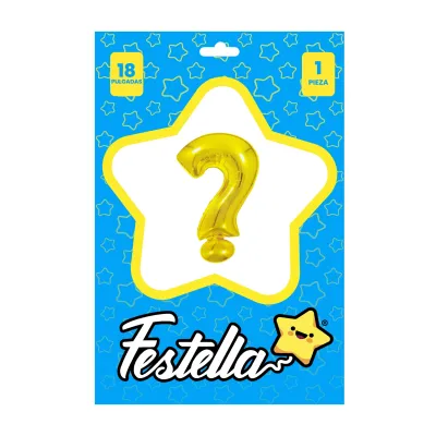 GLOBO SIGNO DE PREGUTA DORADO 18"