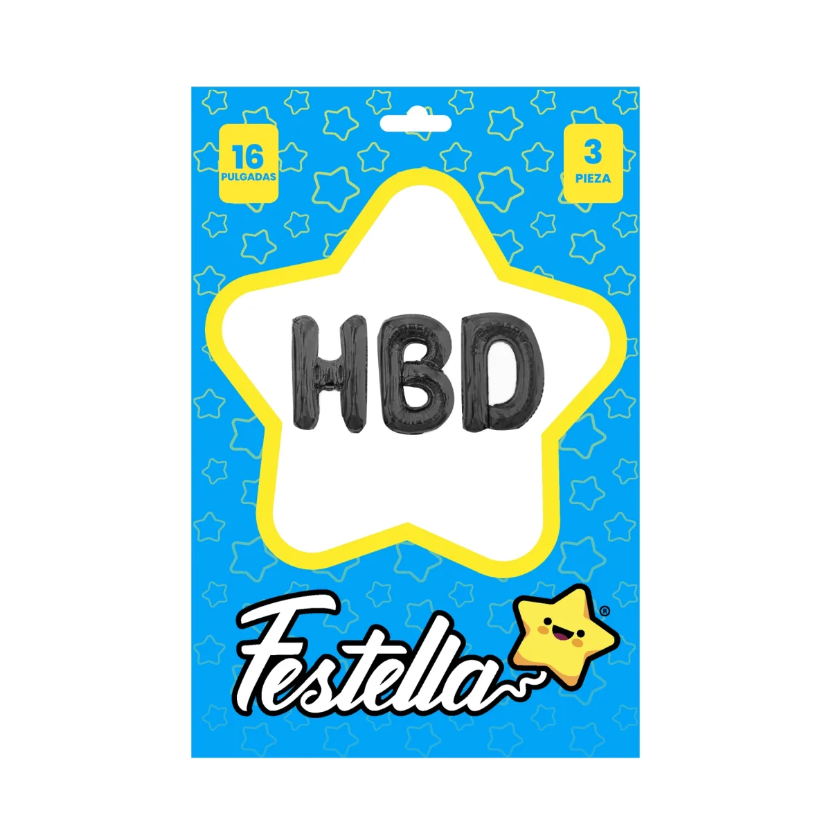 KIT GLOBO HBD 16" NEGRO (PQTX25)