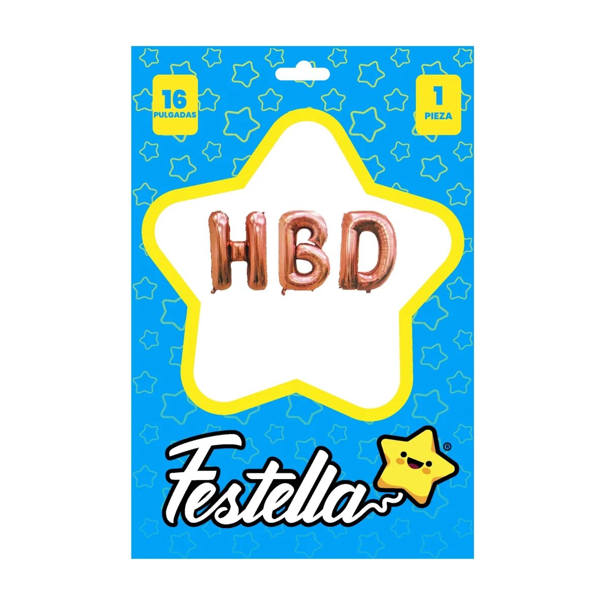 KIT GLOBO HBD 16" PALO ROSA (PQTX25)