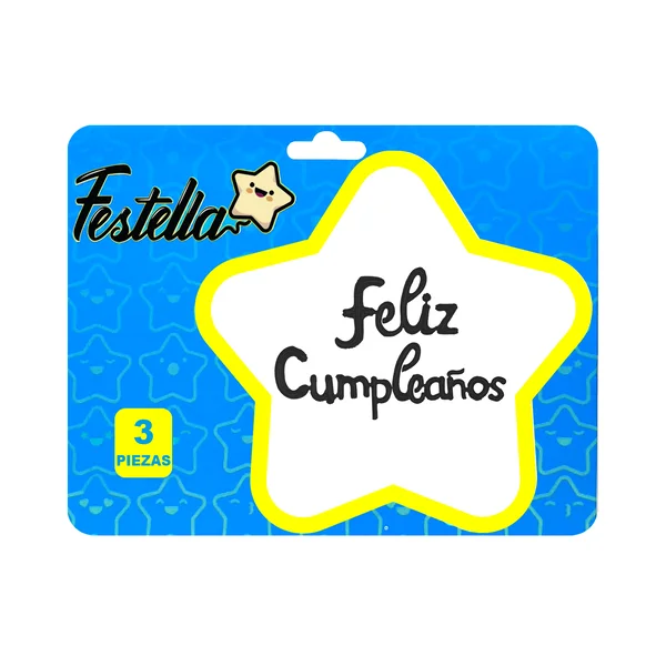 GLOBO FELIZ CUMPLEAÑOS CURSIVO NEGRO (PQTX12)