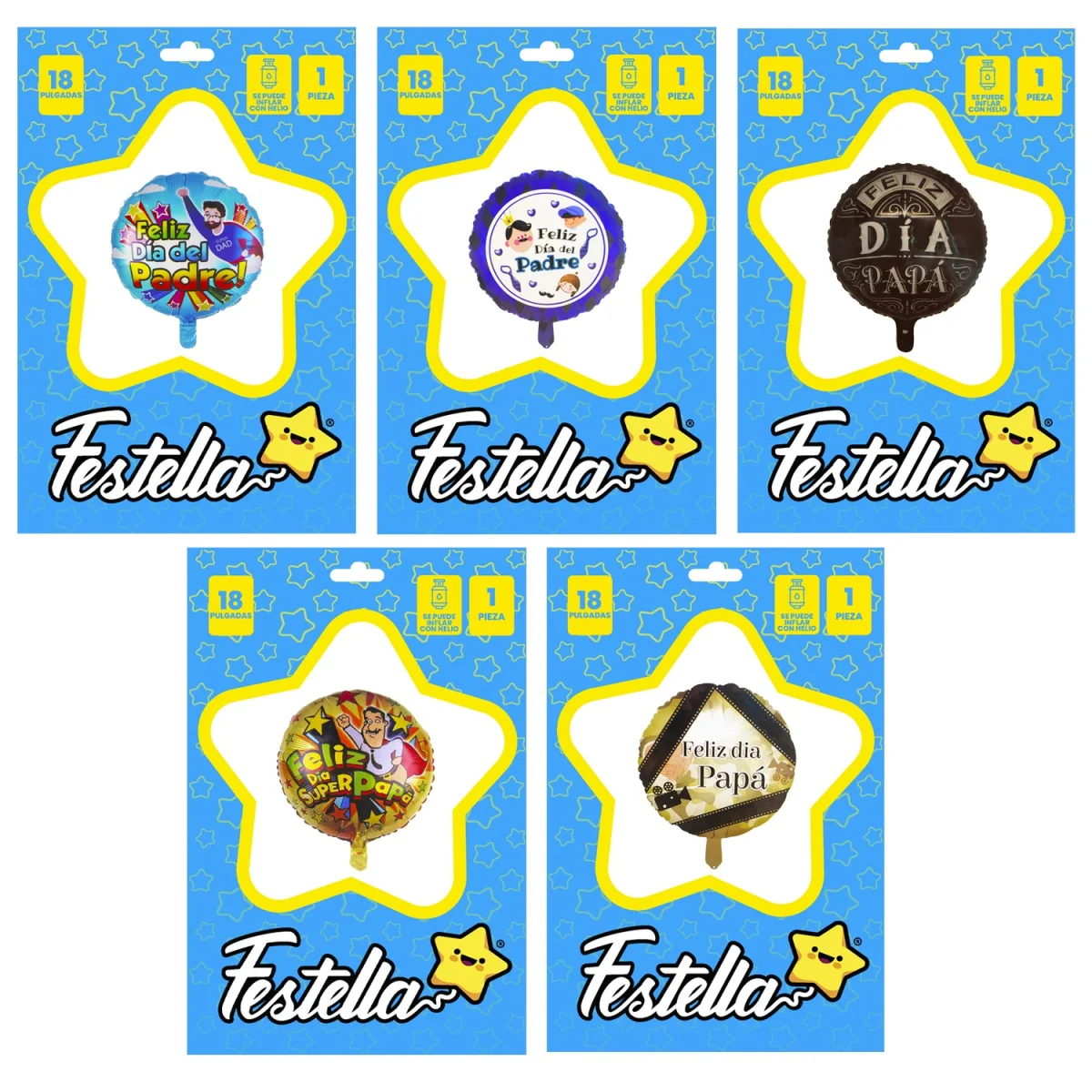 GLOBO SURTIDO PAPA 18" (PQTX25)