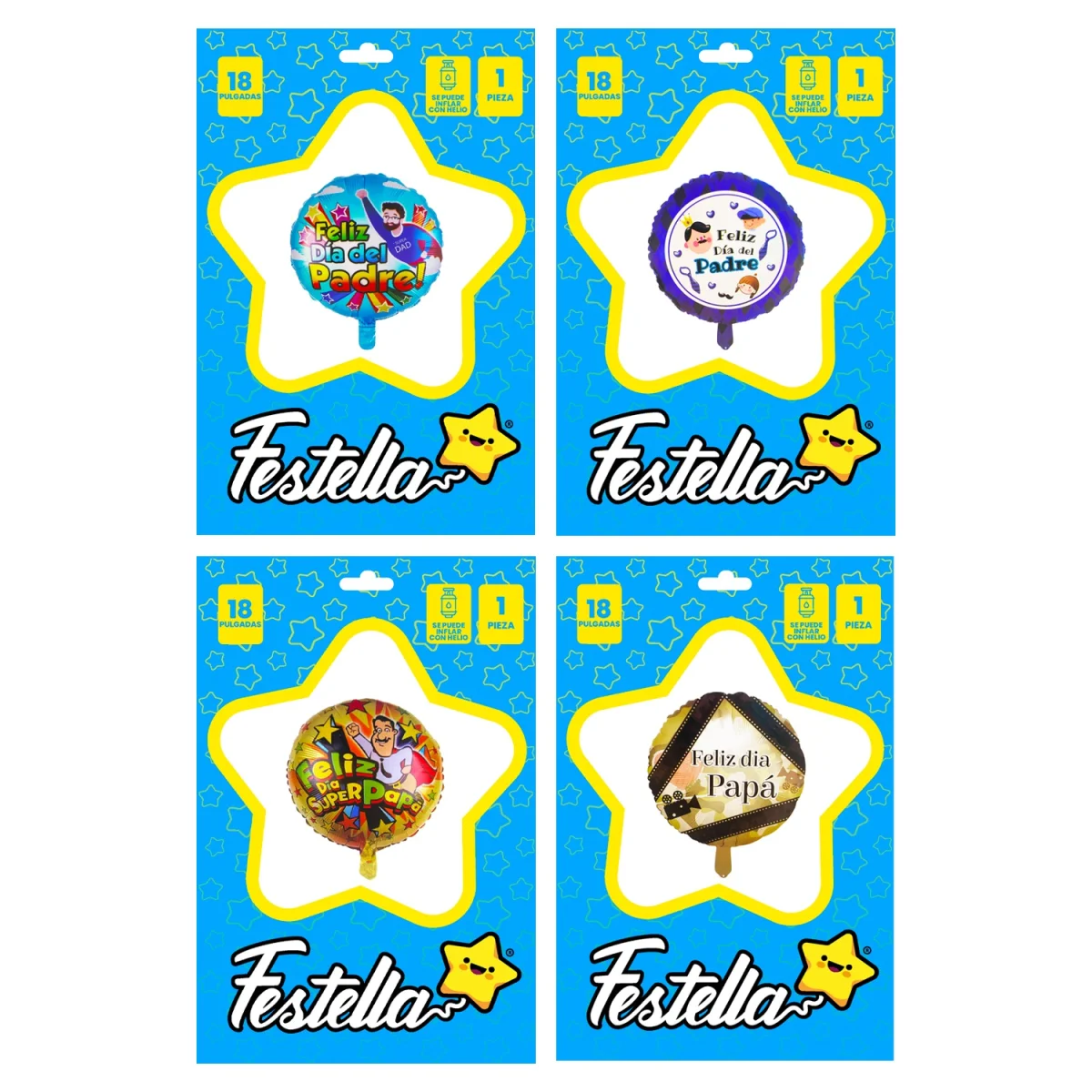 GLOBO SURTIDO PAPA 18" (PQTX25)