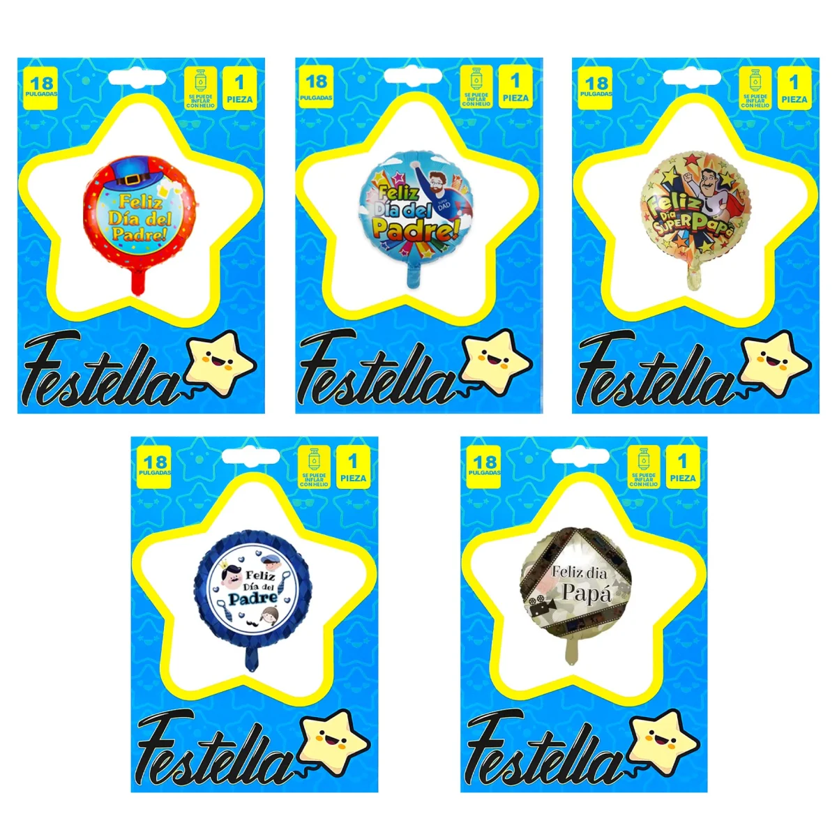 GLOBO SURTIDO PAPA 18" (PQTX25)