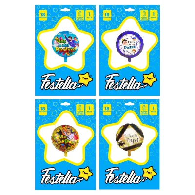 GLOBO SURTIDO PAPA 18" (PQTX25)