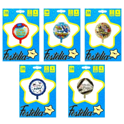 GLOBO SURTIDO PAPA 18" (PQTX25)