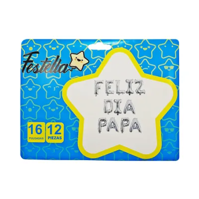 GLOBO FELIZ DIA PAPA AZUL 16" (PQTX12)