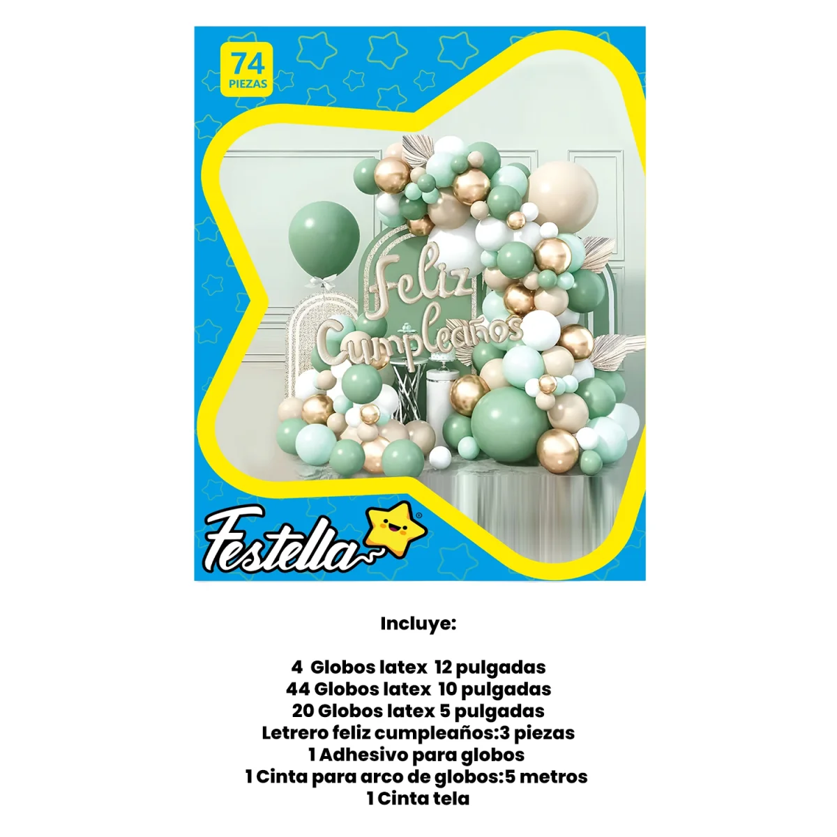 KIT GLOBO ORGANICO F.C X74PCS (PQTX5)