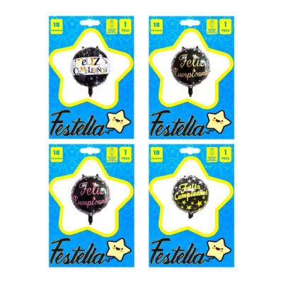 GLOBO FELIZ CUMPLEAÑOS 18" (PQTX25)