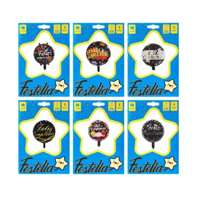 GLOBO FELIZ CUMPLEAÑOS 18" (PQTX25)