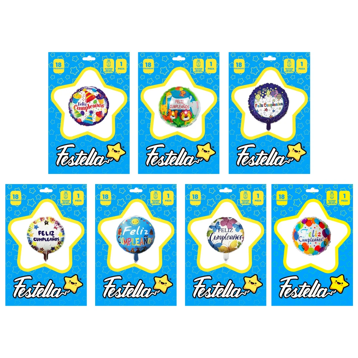 GLOBO FELIZ CUMPLEAÑOS 18"(PQTX25)