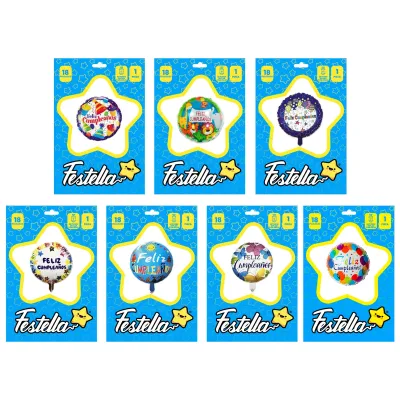 GLOBO FELIZ CUMPLEAÑOS 18"(PQTX25)
