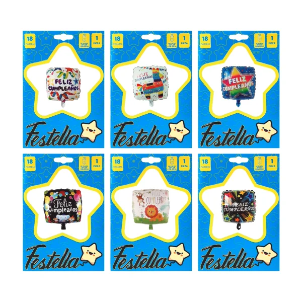 GLOBO FELIZ CUMPLEAÑOS 18" (PQTX25)