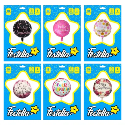 GLOBO FELIZ CUMPLEAÑOS 18" (PQTX25)