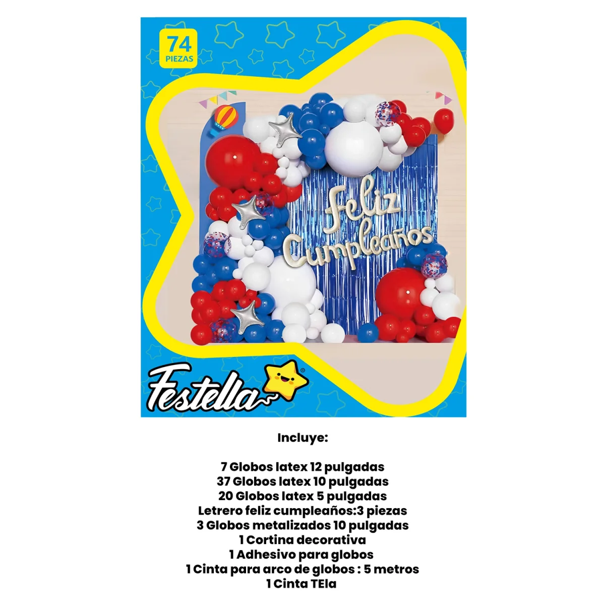 KIT GLOBO ORGANICO F.C X74PCS (PQTX5)