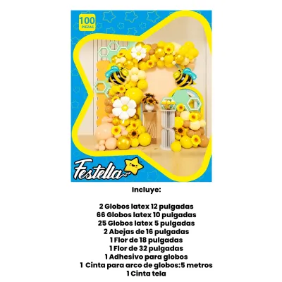 KIT GLOBO ORGANICO ABEJAS X100PCS (PQTX5)