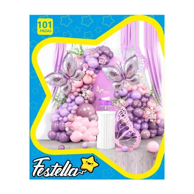 KIT GLOBO ORGANICO MARIPOSAS X101PCS (PQTX5)