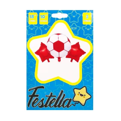 KIT GLOBO BALON ROJO X3.