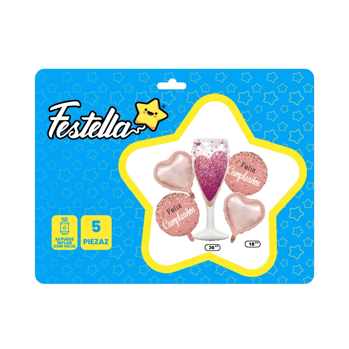 KIT GLOBO FELIZ DIA X5