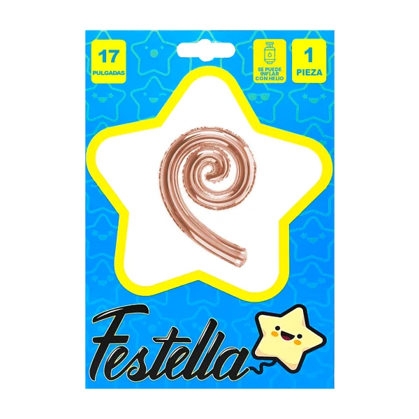 GLOBO KURLY ESPIRAL PALO ROSA 17" (PQTX25)