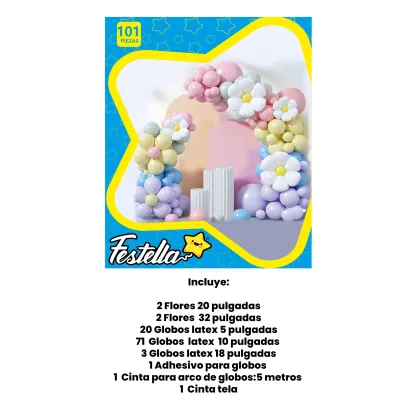 KIT GLOBO ORGANICO FLORES X101PCS (PQTX5)