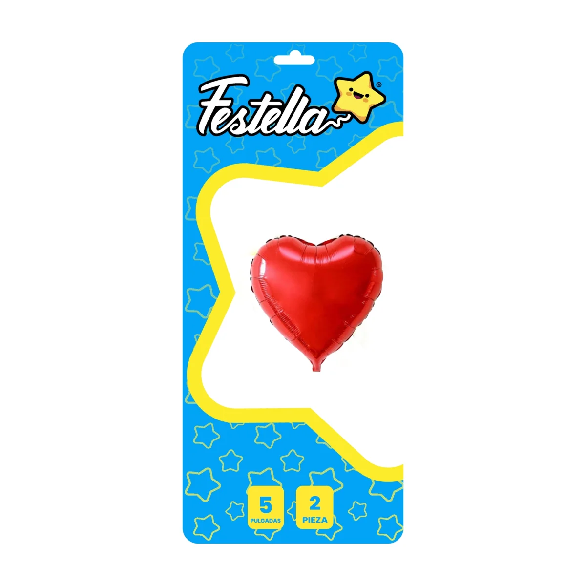 GLOBO CORAZON ROJO 5" X2 (PQTX25),