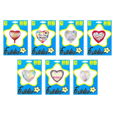 GLOBO CORAZON TE AMO MAMA 18"(PQTX25)