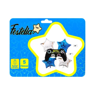 KIT GLOBO CONTROL DE JUEGO X5.