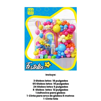 KIT GLOBO ORGANICO INFANTIL X103PCS (PQTX5)