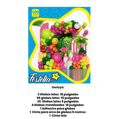 KIT GLOBO ORGANICO TROPICAL X100PCS (PQTX5)
