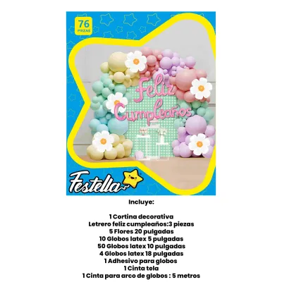KIT GLOBO ORGANICO FLORES F.C X76PCS (PQTX5)