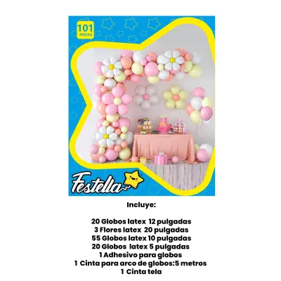 KIT GLOBO ORGANICO FLORES X101PCS (PQTX5)