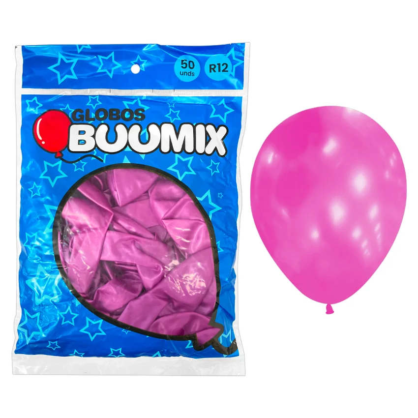 GLOBO DE LATEX SATINADO FUCSIA R12X50