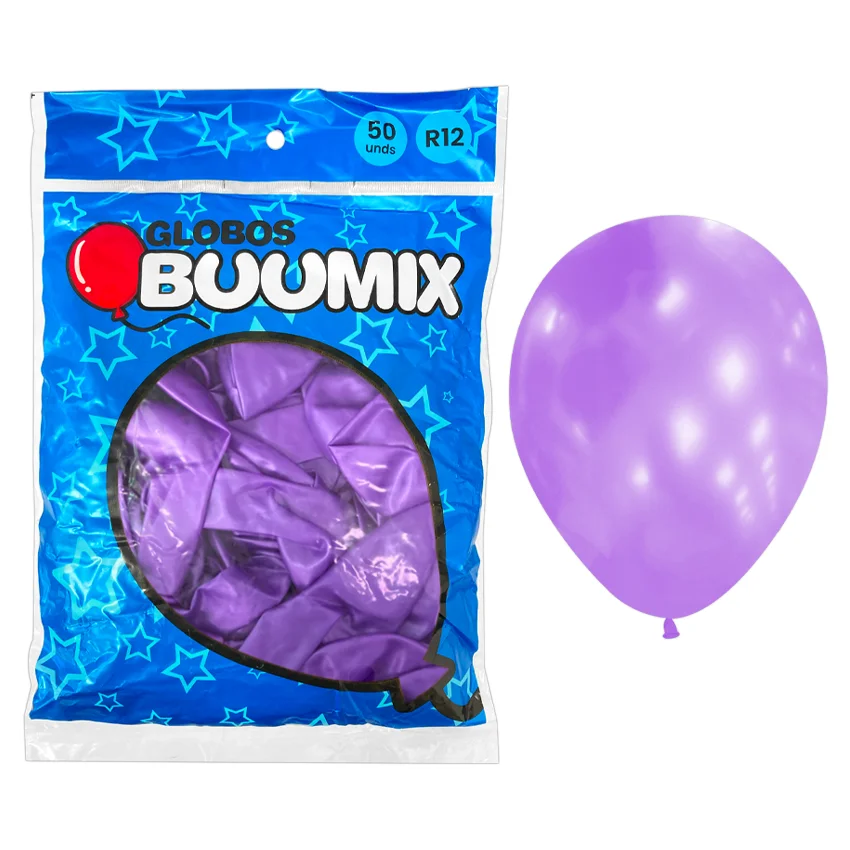 GLOBO DE LATEX SATINADO MORADO R12X50