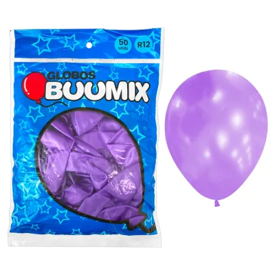 GLOBO DE LATEX SATINADO MORADO R12X50