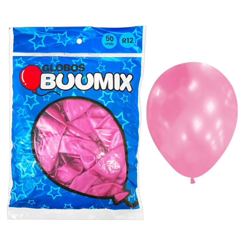 GLOBO DE LATEX SATINADO ROSADO R12X50