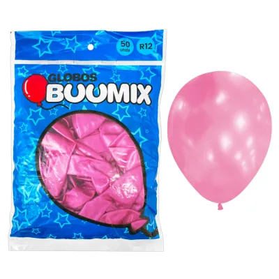GLOBO DE LATEX SATINADO ROSADO R12X50
