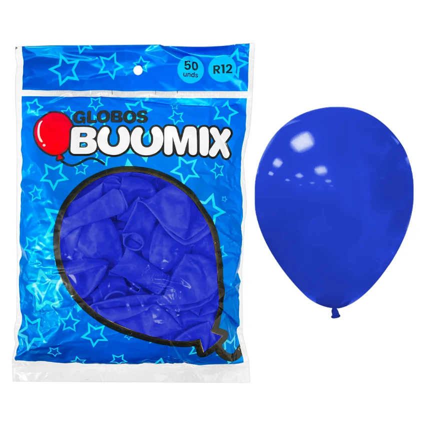 GLOBO DE LATEX LISO AZUL R12X50