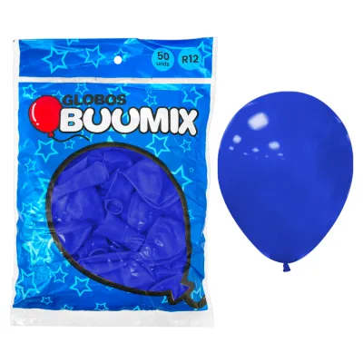 GLOBO DE LATEX LISO AZUL R12X50
