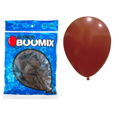 GLOBO DE LATEX LISO CAFE R12X50
