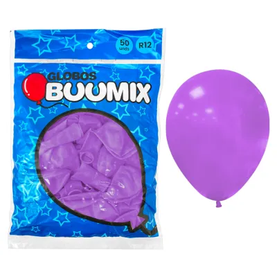 GLOBO DE LATEX LISO MORADO R12X50