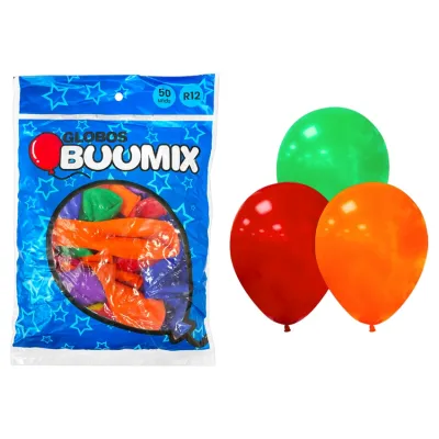 GLOBO DE LATEX LISO SURTIDO R12X50