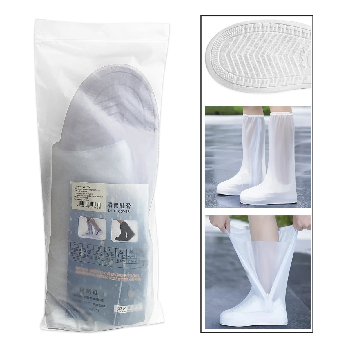 PROTECTOR DE LLUVIA NEGRO PARA ZAPATOS 3XL