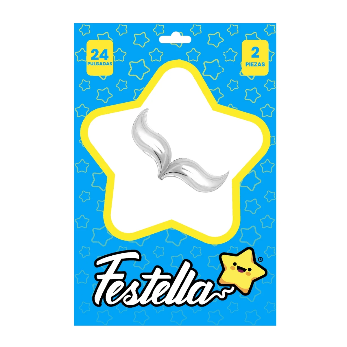 GLOBO PARA COLA SIRENA 24" PLATEADO (PQTX25)