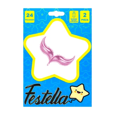 GLOBO PARA COLA SIRENA 24" ROSADO (PQTX15)