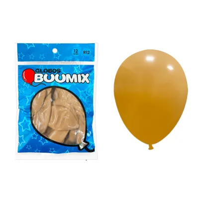 GLOBO DE LATEX LISO PIEL R12X12 (PQTX12)´