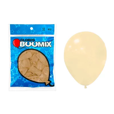 GLOBO DE LATEX CAFE PASTEL R12X12 (PQTX12)´