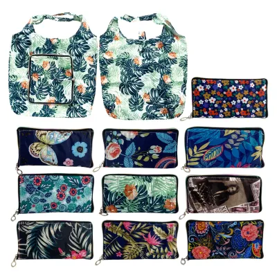 BOLSA DE TELA GRUESA PLEGABLE ESTAMPADA (PQTX12)