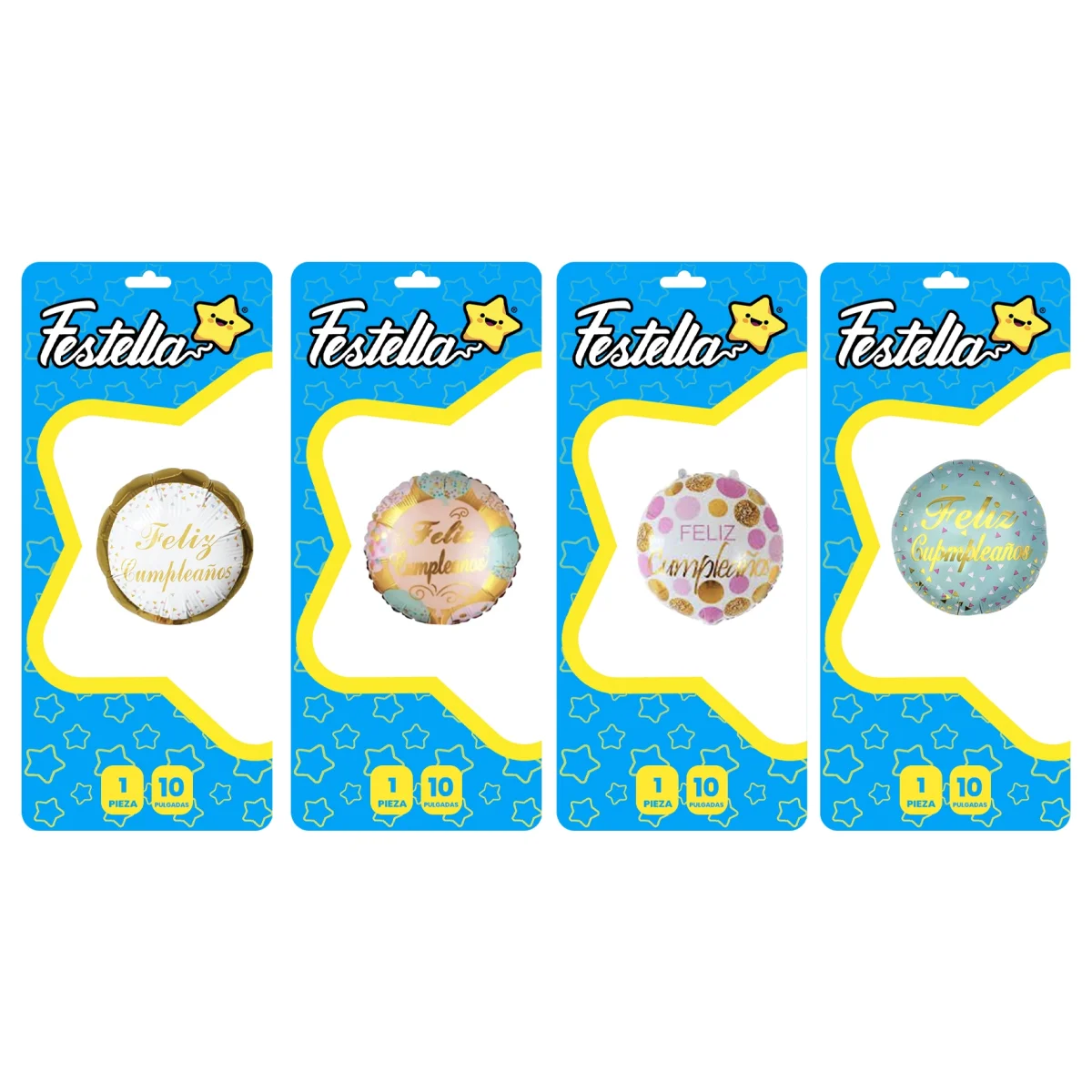 GLOBO FELIZ CUMPLEAÑOS 10" (PQTX25)