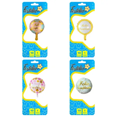 GLOBO FELIZ CUMPLEAÑOS 10" (PQTX25)